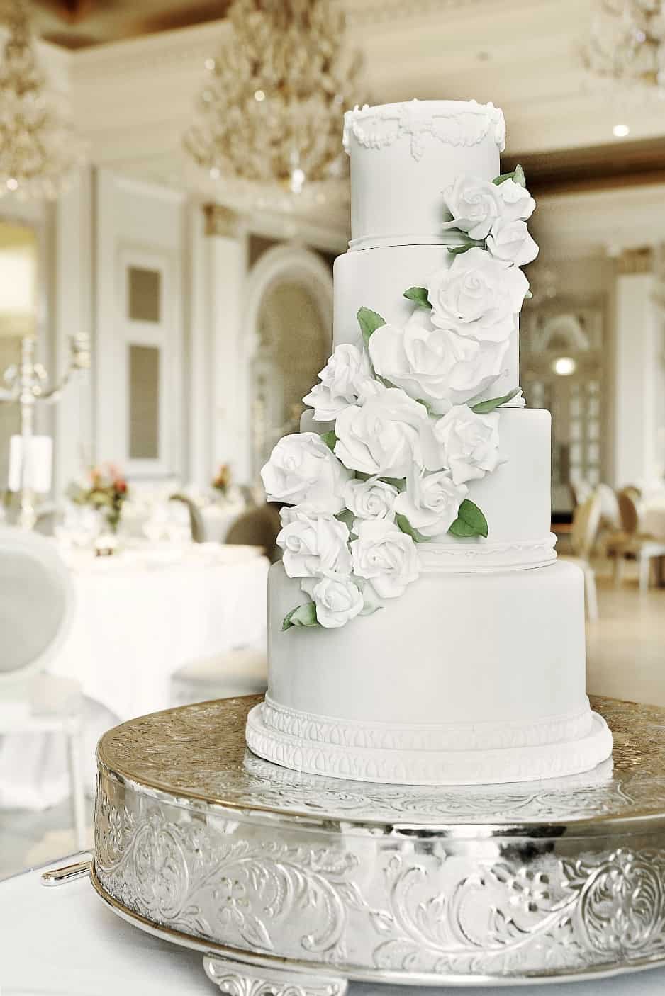Adare Manor White Rose Wedding Cake MMCookies